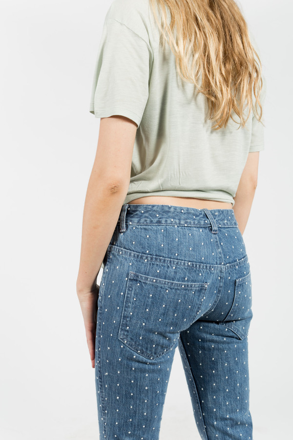 You Must Create Dotted Denim Boyfriend Jeans You Must Create Dotted Denim Boyfriend Jeans