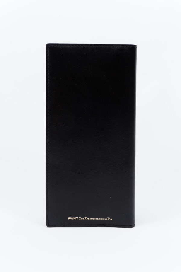 WANT Les Essentiels de la Vie Fleming Vertical Wallet Jet Black WANT Les Essentiels de la Vie Fleming Vertical Wallet Jet Black