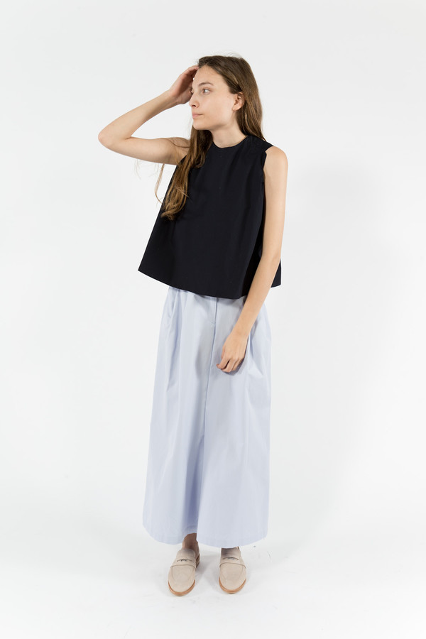 Maison Kitsune Holly Poplin Flared Top Maison Kitsune Holly Poplin Flared Top