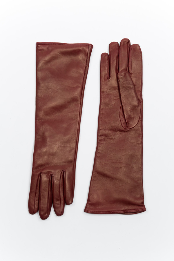 Samuji Long Leather Burgundy Gloves Samuji Long Leather Burgundy Gloves