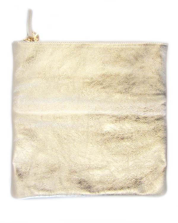 Clare V. Foldover Clutch - Metallic Gold Clare V. Foldover Clutch - Metallic Gold
