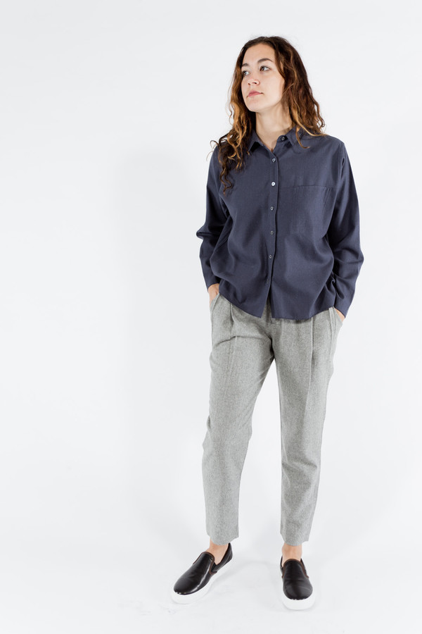 Le Mont St. Michel Silk Bourette Shirt Le Mont St. Michel Silk Bourette Shirt