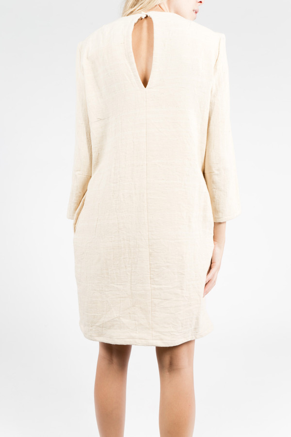 Han Starnes Slit Back Cotton Dress Han Starnes Slit Back Cotton Dress