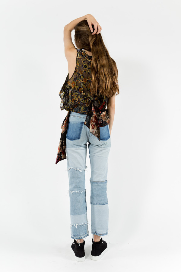 Maryam Nassir Zadeh Sonia Deconstructed Denim Maryam Nassir Zadeh Sonia Deconstructed Denim
