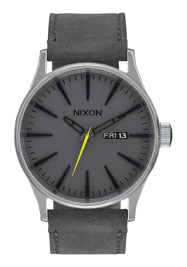 Nixon Sentry Leather Charcoal Nixon Sentry Leather Charcoal