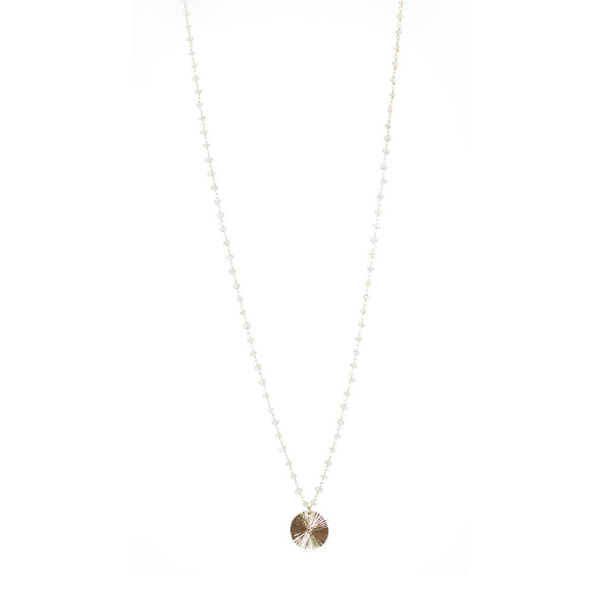 Lisbeth Beaded Moonstone Gold Necklace Lisbeth Beaded Moonstone Gold Necklace