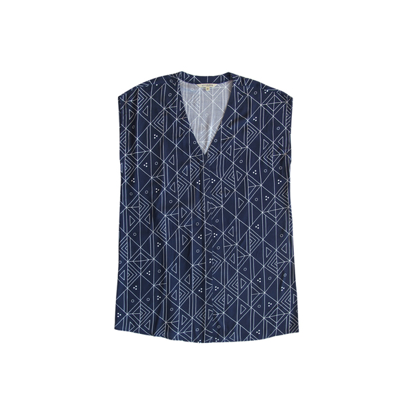 Ali Golden BUTTON-DOWN SHIRT - NAVY PRINT Ali Golden BUTTON-DOWN SHIRT - NAVY PRINT