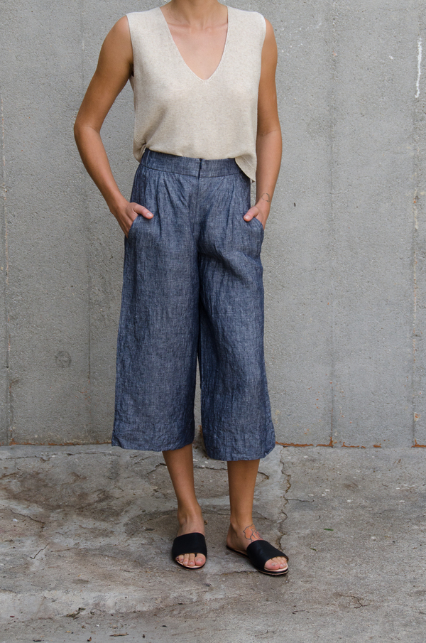Ali Golden LINEN WIDE-LEG PANT Ali Golden LINEN WIDE-LEG PANT
