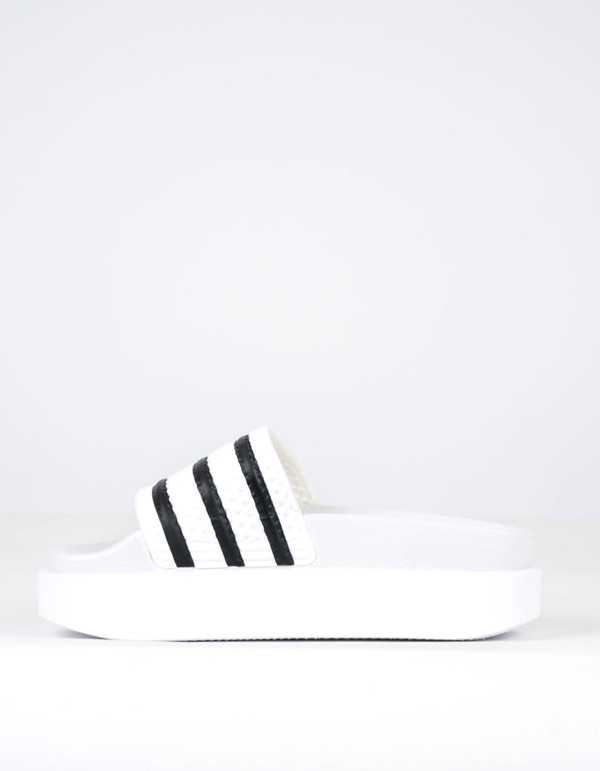 Adidas Adilette Bold White White Black Adidas Adilette Bold White White Black