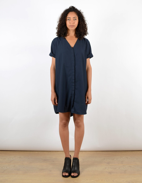 Ali Golden Button-Down Shirt Dress Navy Ali Golden Button-Down Shirt Dress Navy