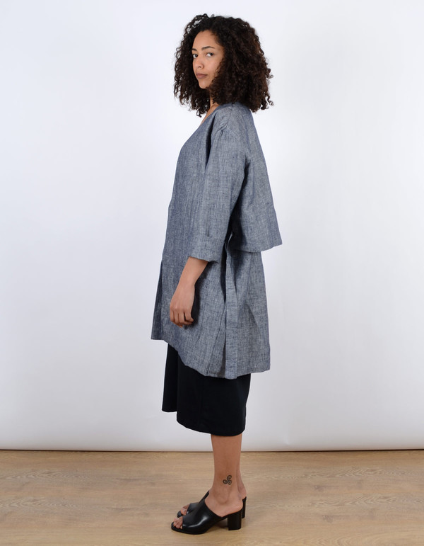 Ali Golden Linen Coat Blue Chambray Ali Golden Linen Coat Blue Chambray