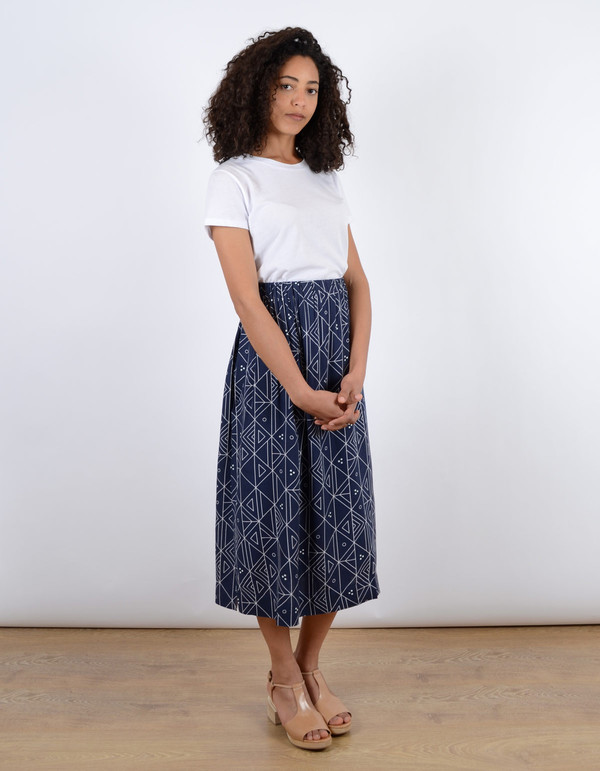 Ali Golden Midi Skirt Navy Print Ali Golden Midi Skirt Navy Print