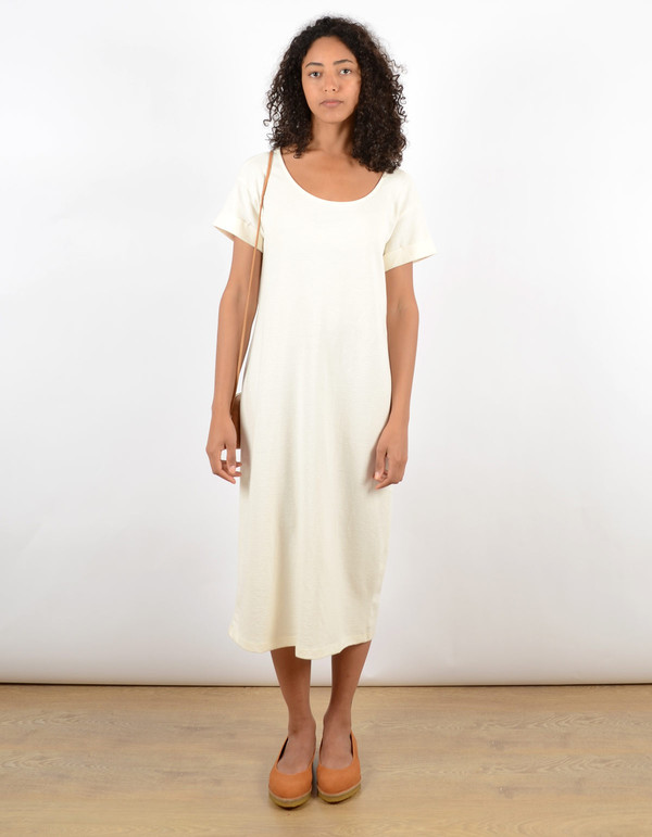 Ali Golden Roll Sleeve Tee Dress Cream Ali Golden Roll Sleeve Tee Dress Cream