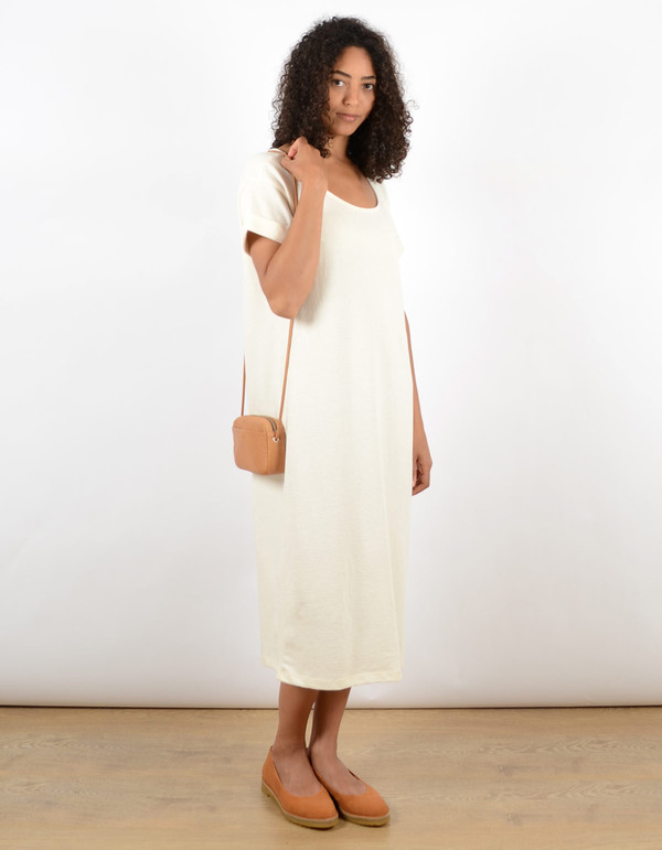 Ali Golden Roll Sleeve Tee Dress Cream Ali Golden Roll Sleeve Tee Dress Cream