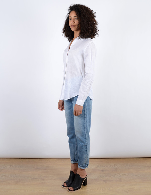 Assembly Label Linen Long Sleeve Shirt White Assembly Label Linen Long Sleeve Shirt White