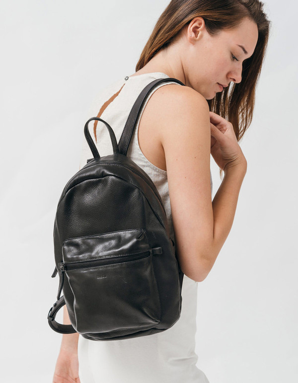 Baggu Leather Backpack Black Baggu Leather Backpack Black
