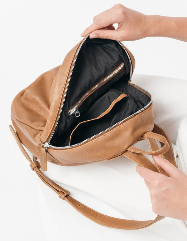 Baggu Leather Backpack Saddle Baggu Leather Backpack Saddle