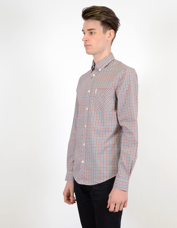 Ben Sherman Classic Tartan Shirt Fire Orange Ben Sherman Classic Tartan Shirt Fire Orange