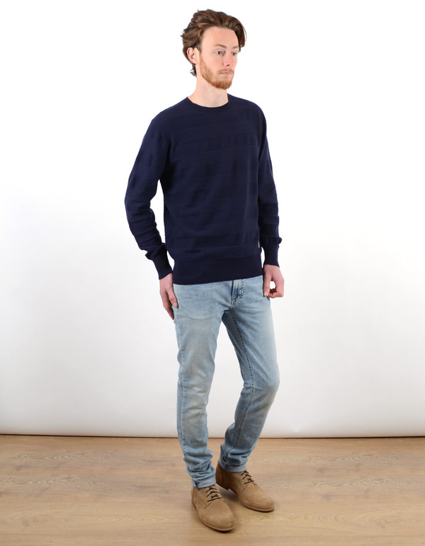 Men's Deus Basic Crew Sweater Navy Men's Deus Basic Crew Sweater Navy