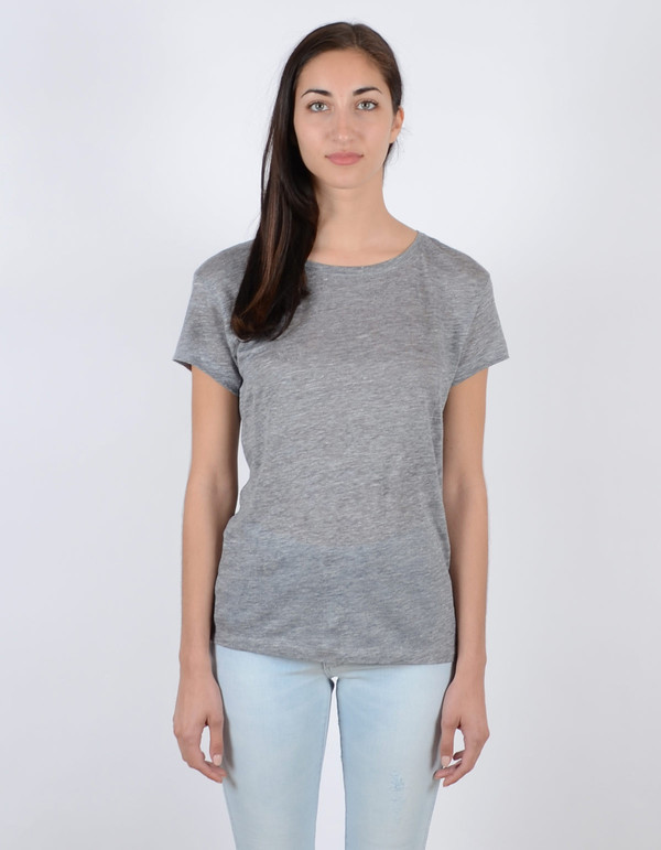 Filippa K Linen Tee Light Grey Melange Filippa K Linen Tee Light Grey Melange