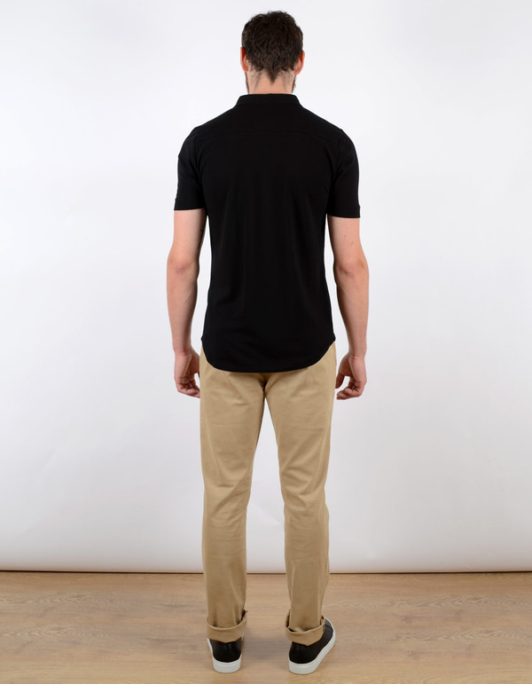 Filippa K Men's Pique SS Poloshirt Black Filippa K Men's Pique SS Poloshirt Black