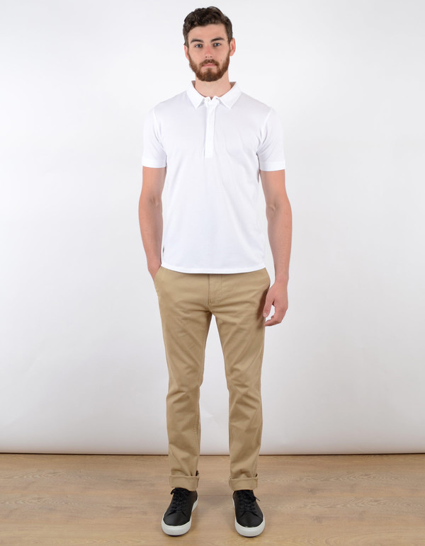 Filippa K Men's Pique SS Poloshirt White Filippa K Men's Pique SS Poloshirt White