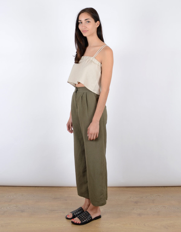 First Rite Two Strap Tank Khaki First Rite Two Strap Tank Khaki
