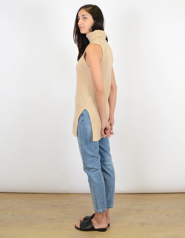 Ganni Mercer Vest Ivory Cream Melange Ganni Mercer Vest Ivory Cream Melange
