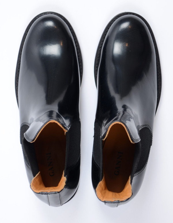 Ganni Sue Shine Ankle Boots Black Ganni Sue Shine Ankle Boots Black