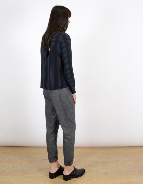 Just Female Liberty Wool Trousers Grey Melange Just Female Liberty Wool Trousers Grey Melange