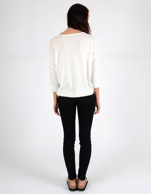Just Female Naya Sweater White Just Female Naya Sweater White