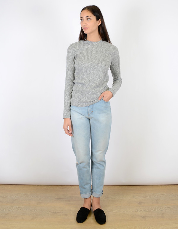 Just Female Picnic Blouse Snow Melange Just Female Picnic Blouse Snow Melange