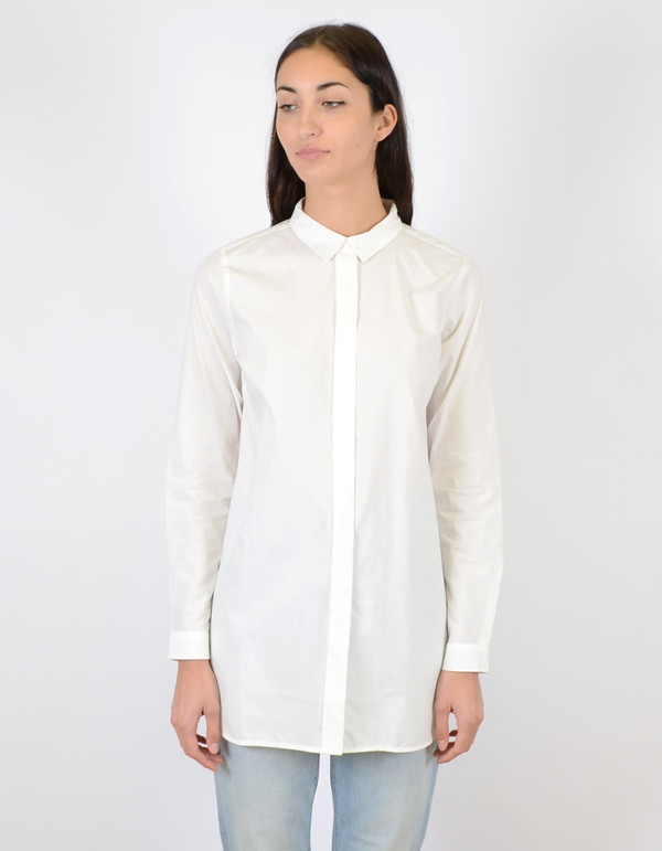 Just Female Pocca Long Shirt White Just Female Pocca Long Shirt White