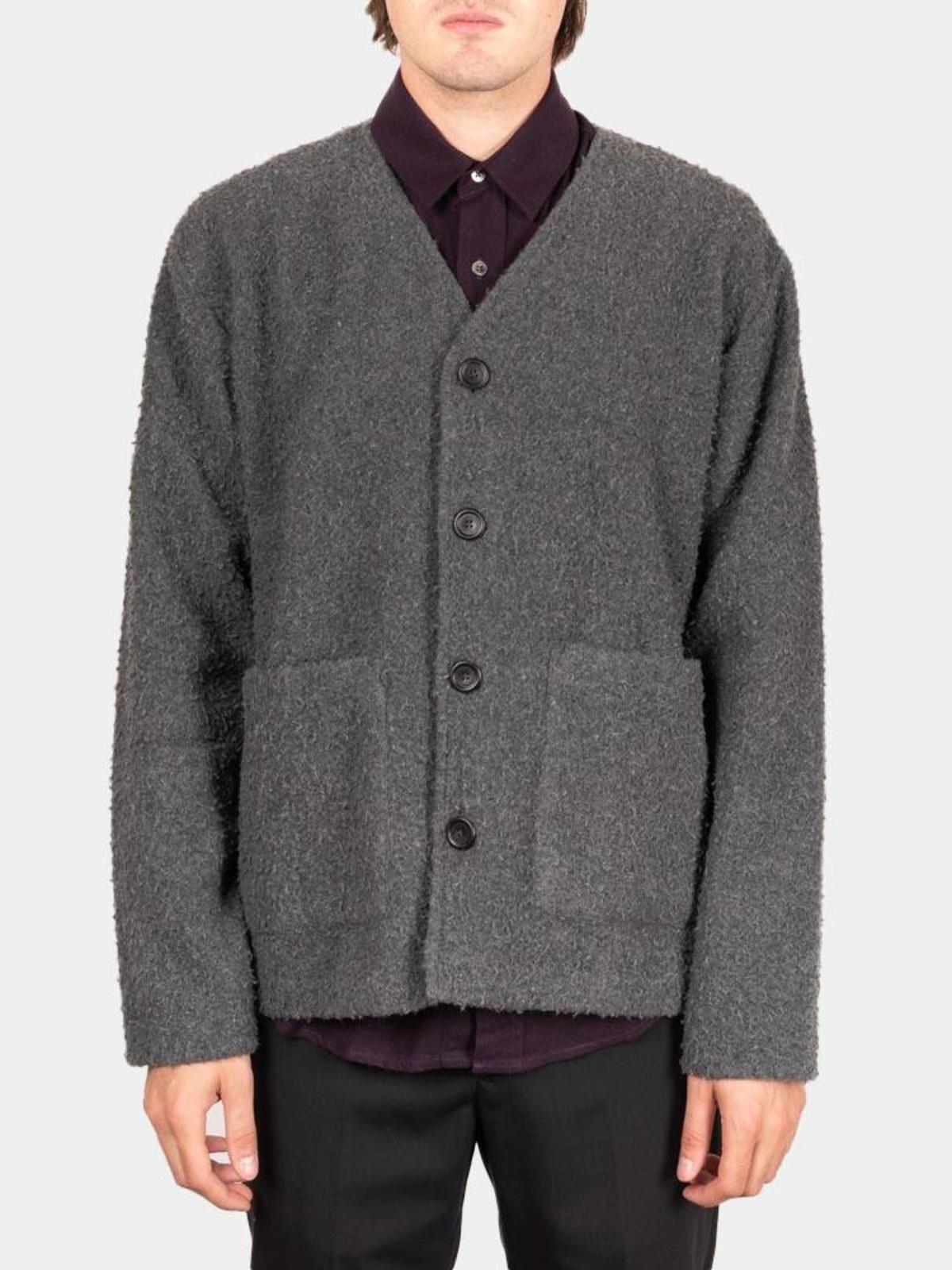our legacy cardigan shaggy grey