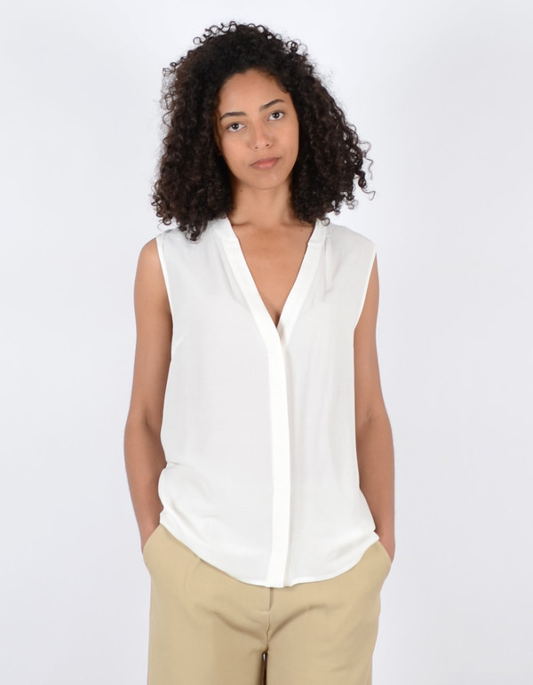 Just Female Trine SL Top White Just Female Trine SL Top White