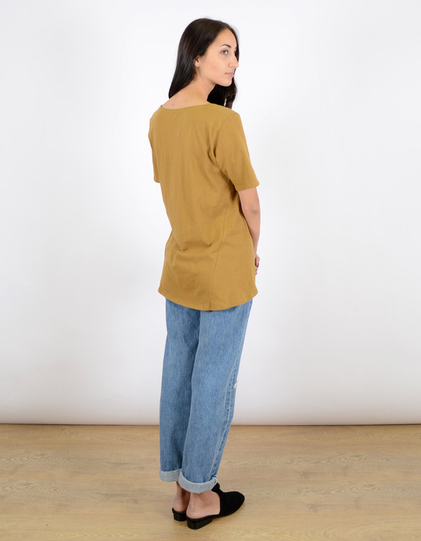 Kowtow Building Block V Tee Gold Kowtow Building Block V Tee Gold