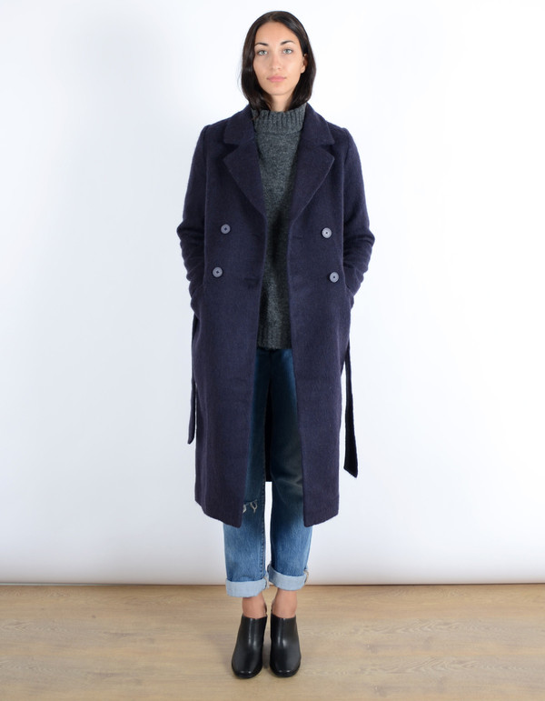 Minimum Sebina Wool Trench Coat Graphite Minimum Sebina Wool Trench Coat Graphite
