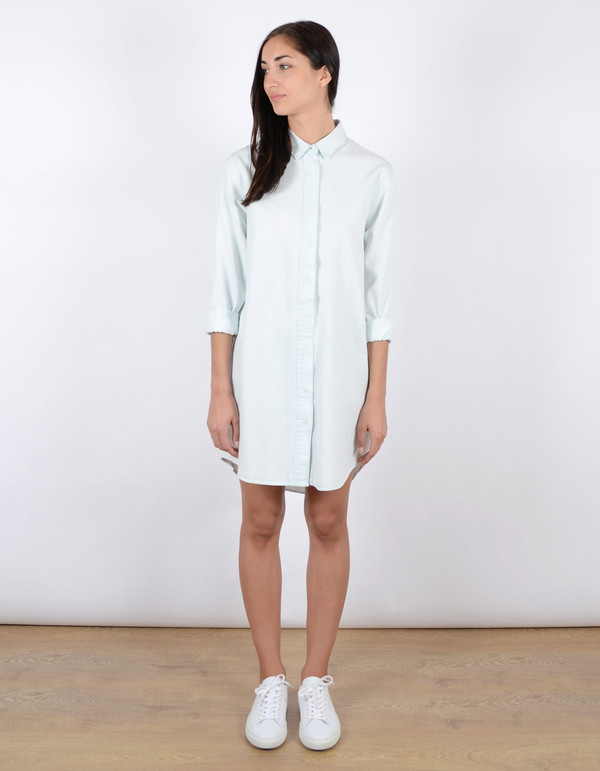 Neuw Morrissey Shirt Dress Ice Blue Neuw Morrissey Shirt Dress Ice Blue