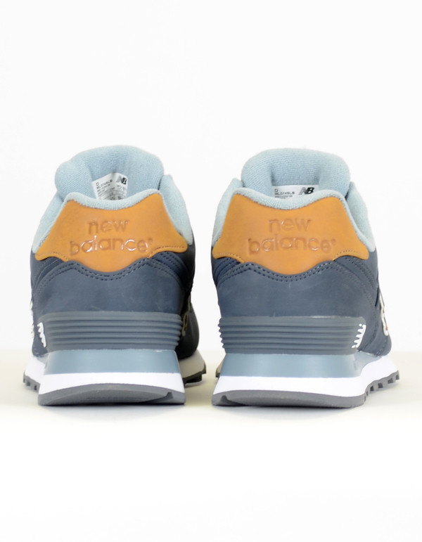 Men's New Balance 574 Sneaker Blue Gold Men's New Balance 574 Sneaker Blue Gold