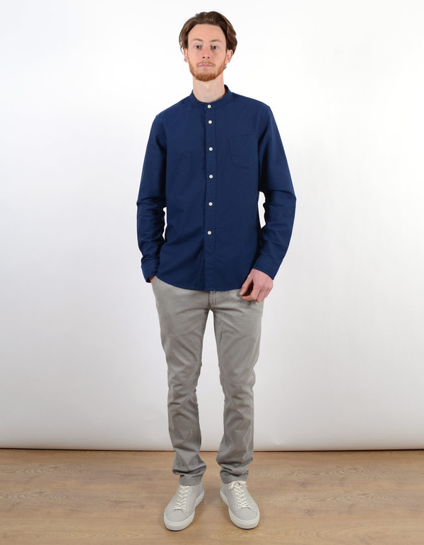 Men's No Nationality Samuel Banded Oxford Shirt Blue Men's No Nationality Samuel Banded Oxford Shirt Blue