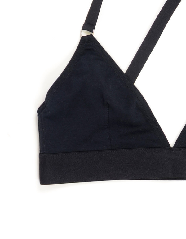 Nude Label Triangle Cross-Back Bra Black Nude Label Triangle Cross-Back Bra Black