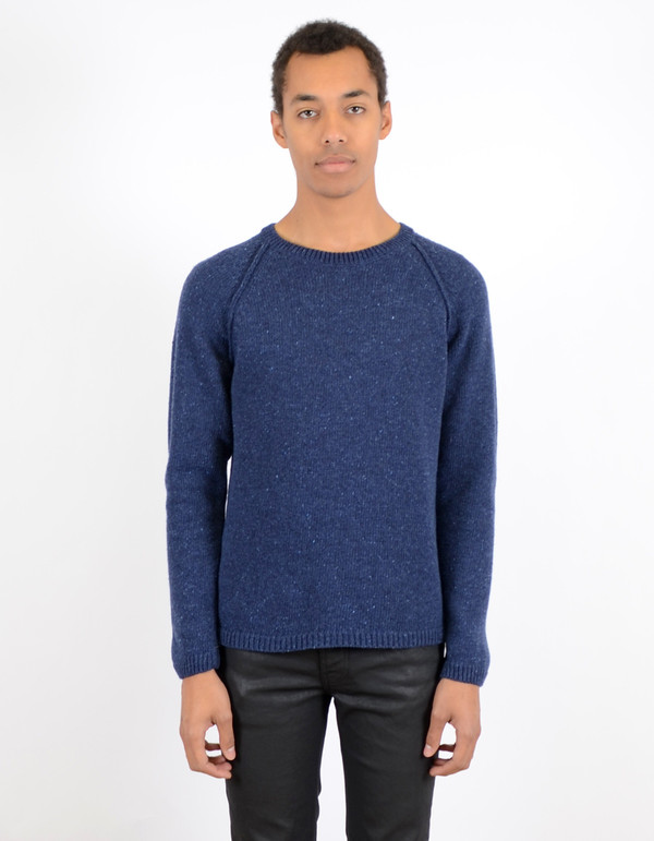Men's Nudie Vladimir Neps Sweater Blue Men's Nudie Vladimir Neps Sweater Blue