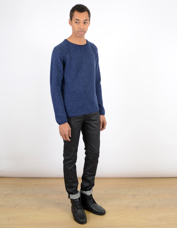 Men's Nudie Vladimir Neps Sweater Blue Men's Nudie Vladimir Neps Sweater Blue