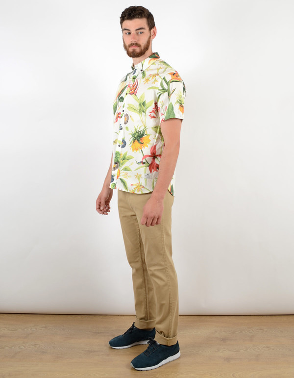 Men's Penfield Colima Botanical Shirt White Men's Penfield Colima Botanical Shirt White