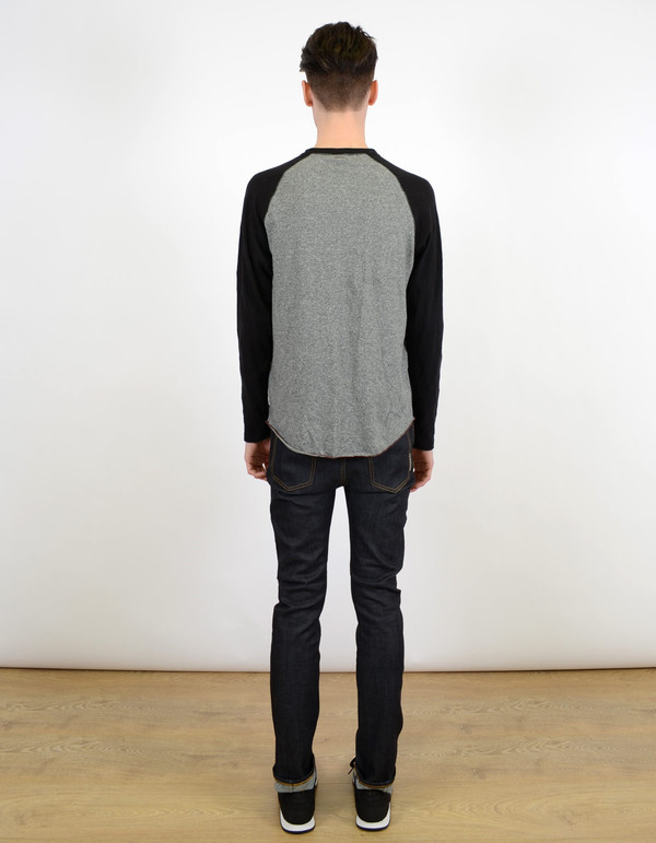 Men's Todd Snyder x Champion Colorblock Henley Salt And Pepper Men's Todd Snyder x Champion Colorblock Henley Salt And Pepper