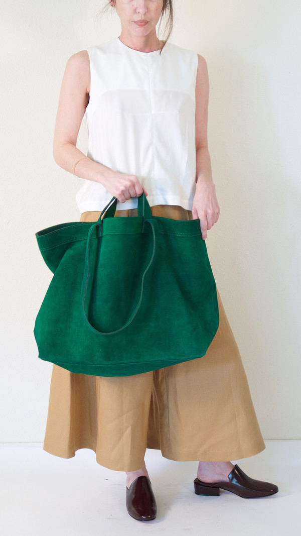 A Détacher Ada Tote in Green Suede A Détacher Ada Tote in Green Suede