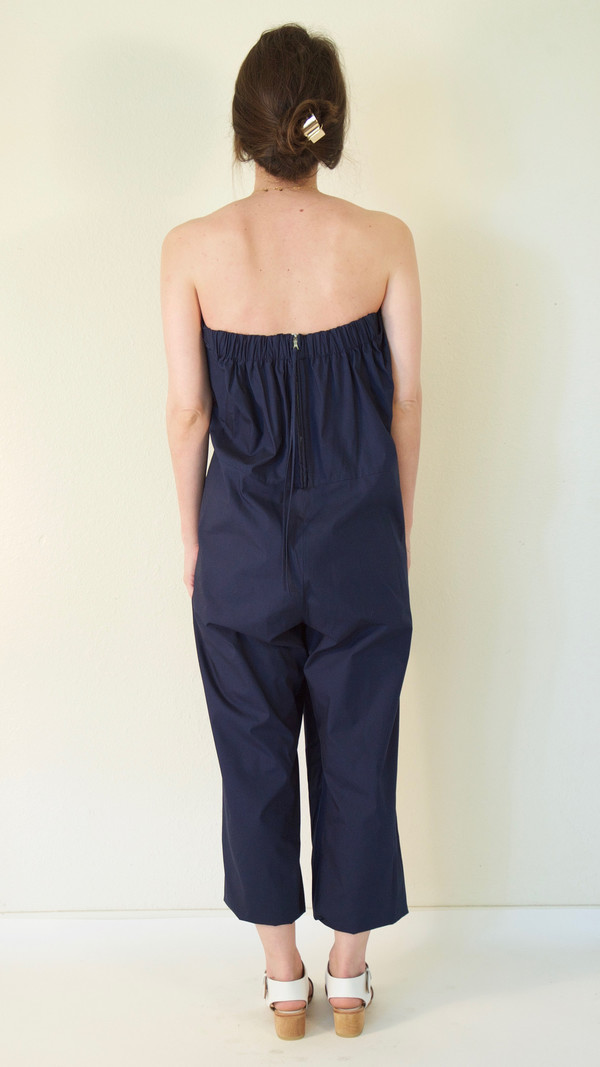 A Détacher Orinoco Jumpsuit in Navy Poplin A Détacher Orinoco Jumpsuit in Navy Poplin