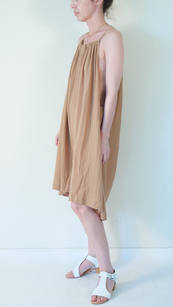 ARE Studio String Romper in Sand Gauze ARE Studio String Romper in Sand Gauze