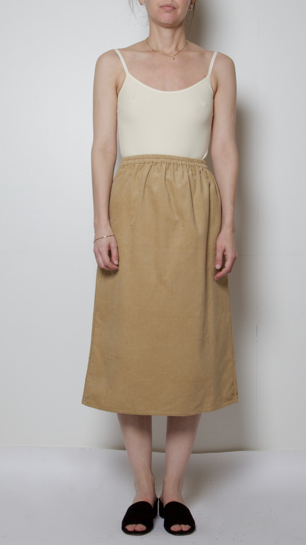 Baserange Corduroy Jogging Skirt in Nude Baserange Corduroy Jogging Skirt in Nude