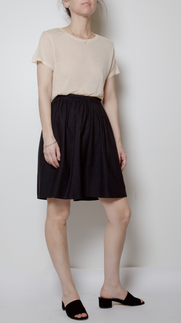 Baserange Cupro Tee Shirt in Nude 1 Baserange Cupro Tee Shirt in Nude 1